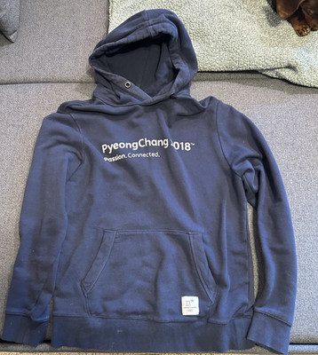 Hoodie Mens Large Navy 2018 Olympics USA Pyeongchang Korea Graphic Sports