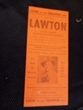 Vintage Paper Advertising 1959 Lawton Orange Track Betting Card Hialeah Park Fl