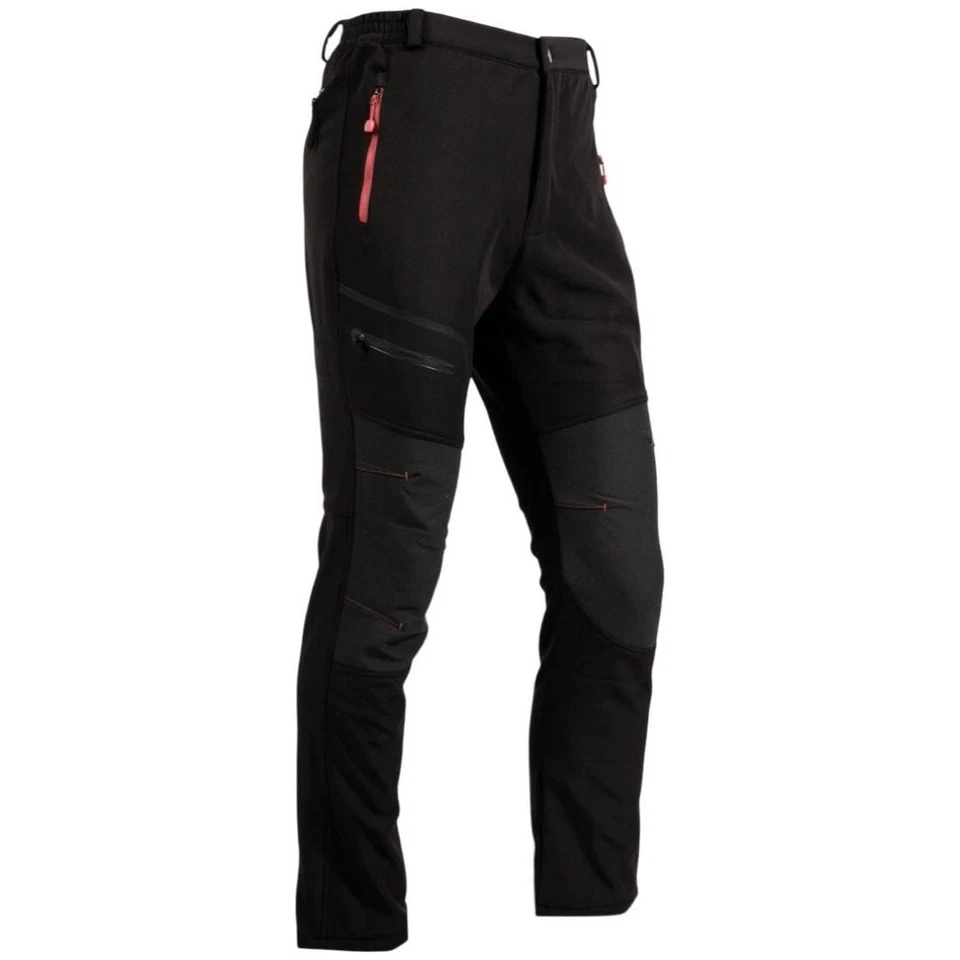 Pantaloni da lavoro uomo multitasche invernali felpati con tasche laterali  S XL - Immagine 3 di 4