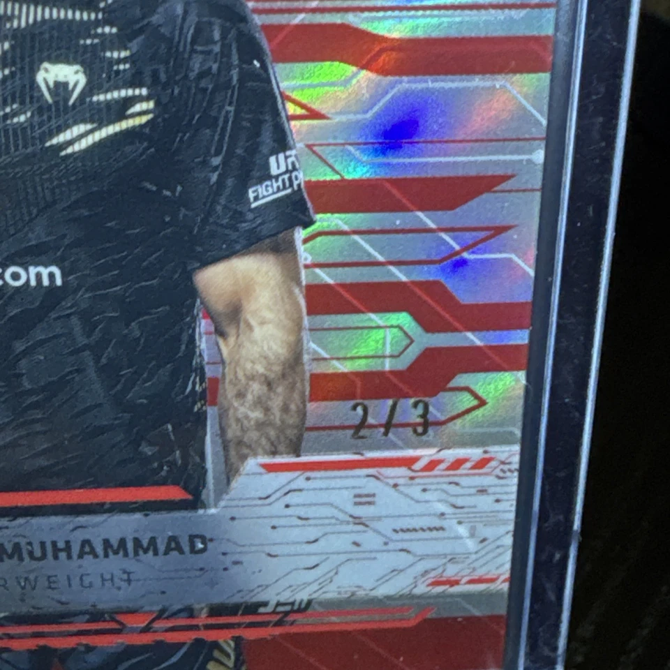 2025 Topps UFC Finest Belal Muhammad Red Rare #’d 2/3! - Image 3 of 3