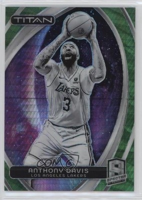 2023 Panini Spectra Titan International Green Prizm 19/75 Anthony Davis #20 0qw3