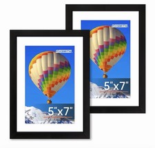 5X7 Picture Frame Set of 2 Photo Frame Bulk with HD Plexiglass, Display Pictur