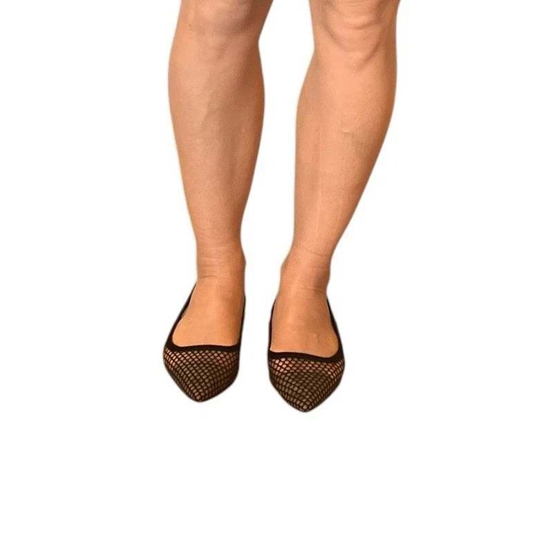 Женские JEFFREY CAMPBELL черная замша сетки Emelia слинга плоскостях заостренный носок 8 - Изображение 3 из 4