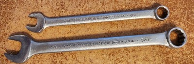 Challenger by Proto 7/16'' & 5/8'' combo wrenches   USA    ---   Lot 3468