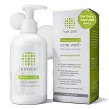 humane Benzoyl Peroxide Acne Body Wash - 10 Maximum-Strength Face, Skin, But...