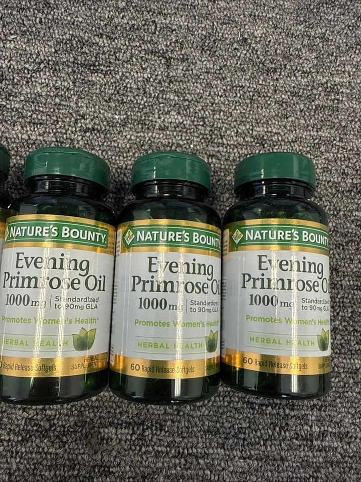 PACK de 4 aceites de onagra Nature's Bounty, 1000 mg 60 cápsulas blandas de liberación rápida Foto 3 de 4