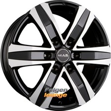 4x MAK STONE 6 Black Mirror Face 8x18 ET30 6x114,3 Alufelgen 18 Zoll