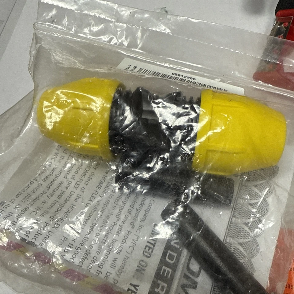 Home-Flex 18-429-005 1/2 in. Yellow Underground Polyethylene Gas Pipe Coupler - Image 2 of 3
