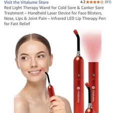 Vitalume Red Light Therapy Wand Portable Rechargeable Pain Relief