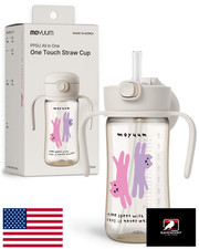 MOYUUM Leak-Proof Sippy Cup w/ Handle  9oz Gray BPA-Free PPSU Made in Korea