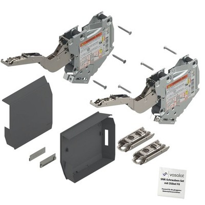 Blum Aventos HK-S Kraftspeicher 400-1000 tiefgrau Klappbeschlag m. Montageplatte