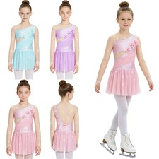 US Girls Figure Skating Dress Ballerina Sparkly Costume Ballroom Performance