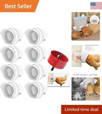 Effortless Chicken Feeding: 8-Ports Gravity Feed System Compatible with Buckets