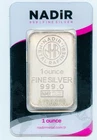 Nadir Metals 1 OZ .999 Silver Bar - Sealed On Card