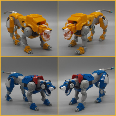 2017 Playmates Voltron Legendary Metal Defender Die Cast 5'' Yellow & Blue Lion