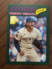 Freddy Peralta 2026 Topps Heritage - Dark Green Border Milwaukee Brewers #291