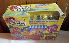  12330 NIB Vintage Galoob Pound Puppies Pretty Paws Pet Show Pet Carrier Playset