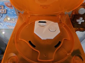 SEGA Dreamcast Orange CIB ChuChu Rocket 220V+ GDEMU 128GB + OG Parts + Vib Pack 
