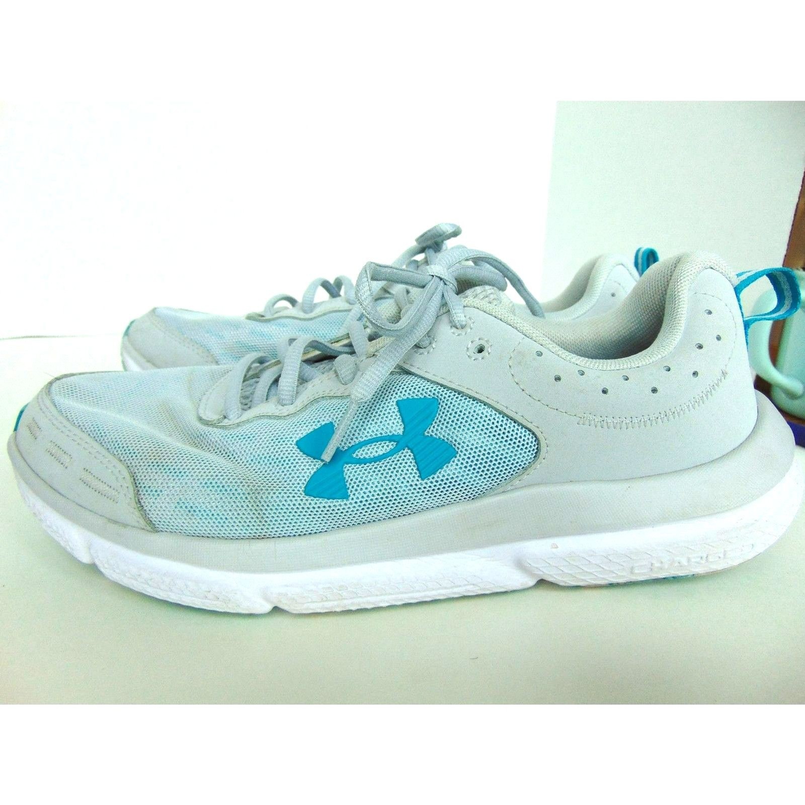 SAOLA Sneakers Under Armour Charged Assert bianche e acqua taglia 10 donna suola comoda