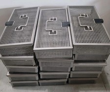 15x Aesculap JF159R Sterilization Basket w/ Lid SterilContainer 2" x 5 x 10.5"