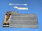 Vintage GI Joe Lot 1989 ARAH~ Stalker V2 File Card & Parts Lot - Oar & Boat Arm