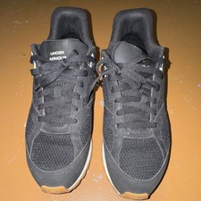 Under Armour Black Lace Up Breathable Running Sneaker Mesh Synthetic Low Top