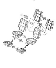 Genuine Mopar Rear Seat Back Cover Left 6NK45LV5AA