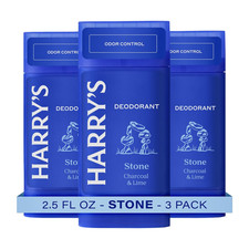 Aluminum Free Deodorant for Men - Odor Control, Stone Scent, 2.5 Oz, 3-Pack, Men