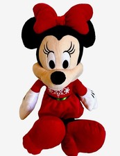 Disney Minnie Mouse Plush Toy Holiday Snowflake Mickey Mouse Christmas 22  Cute 