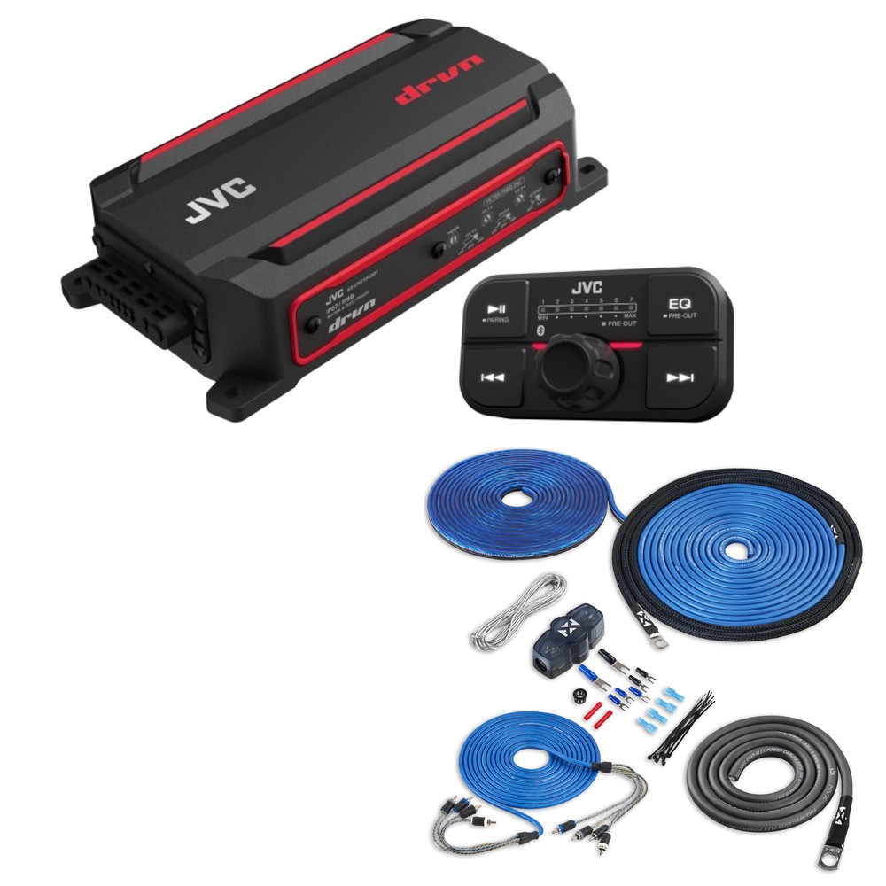 JVC KS-DR2104DBT 600W Peak DRVN Series Class-D 4-Channel Amplifier