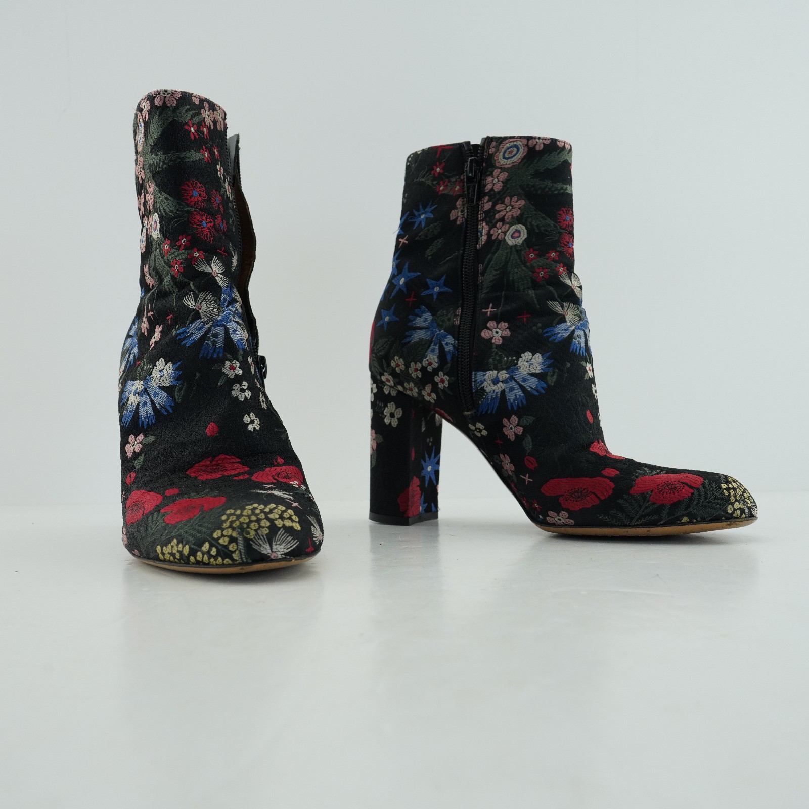 Valentino Garavani Floral Printed Ankle Boots Embroidered Women Multicol Size 37 thumbnail 3