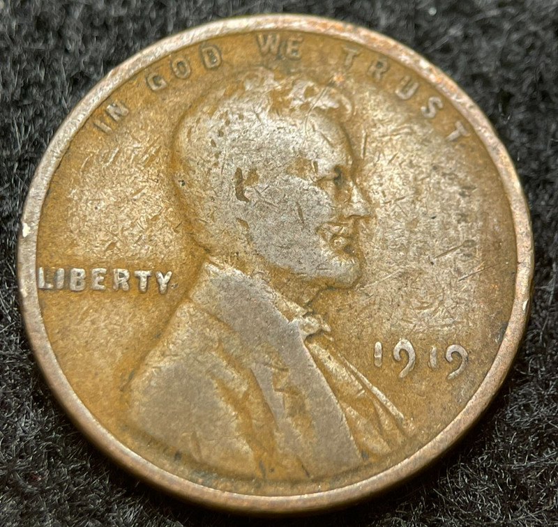 1919-P Lincoln Cent, Wheat Reverse - Philadelphia Mint