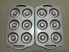 Nordic Ware 6 Cavity Nonstick Steel Donut Pan Set of 2 Pans