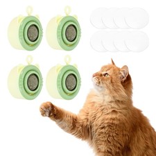 4Pcs Universal Catnip Balls Cat Teeth Cleaning Ball, Yellow Green