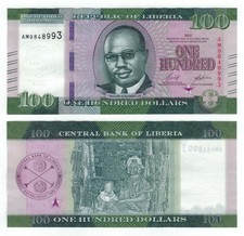 Liberia 100 Dollars (2022) - Tolbert/Woman with Child/p41b UNC