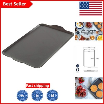 Versatile Two Burner Non-Stick Griddle - 10.3 x 17.4 Inch Cooking Essential