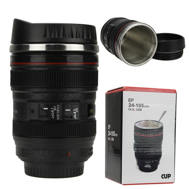 camera lens travel thermos