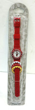 Disney Red Minnie Mouse w/Moving Arms, Interchangeable Bezel Watch NEW  P 