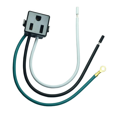 15a/125v Panel Mount Ac Outlet Nema 515r Snapin Receptacle Grounding Power Socke