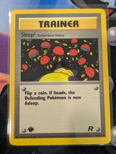 Pokémon TCG - Trainer Sleep 79/82 - Team Rocket Set - Common 1st Edition LP+/NM