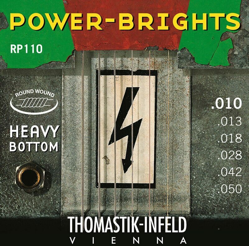Thomastik Infeld RP110 Power Brights Electric Guitar Strings; gauges 10-50