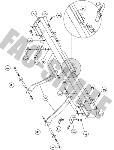 Enganche Horizont Desmontable + 7p para Fiat Ducato Peugeot Boxer 13146+FI034BB - Imagen 3 de 12