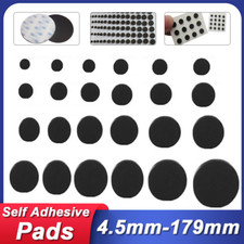 Black Round Silicone Rubber Feet Non Slip Anti Impact Self Adhesive Pads 4-179mm