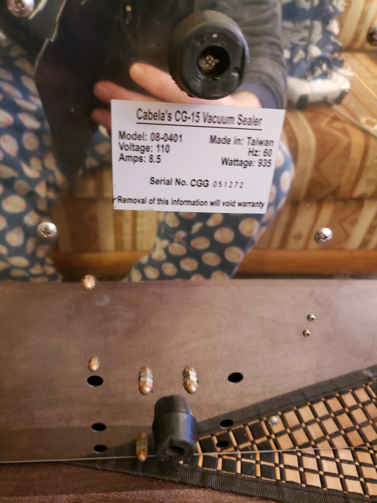 Rare Cabela CG15 Vacuum Sealer Commercial Grade 080401 eBay