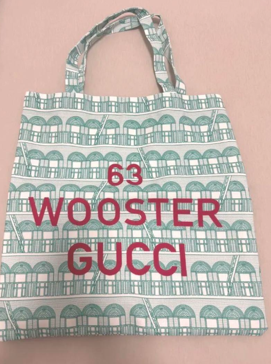 GUCCI Museum Limited Edition Green Eco Tote Bag Rare New-image