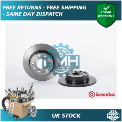 Fits VW Golf Caddy Scirocco Skoda Octavia Audi A3 Seat L� HMH Rear 2x Discs #1