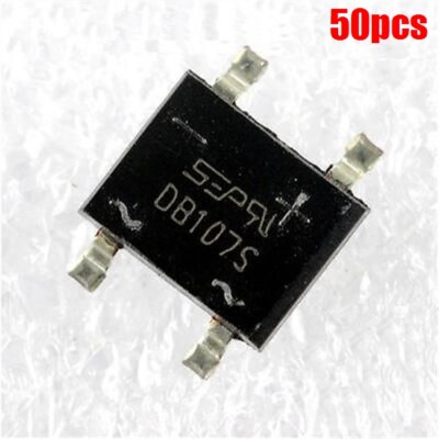50Pcs Diode Single Phase Smd DB107 DB107S 1A 1000V Rectifier Bridge New Ic mu