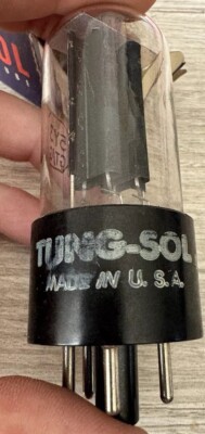 NOS TUNGSOL 5Y3, 5Y3GT Black PLATES Bottom D Getter RECTIFIER