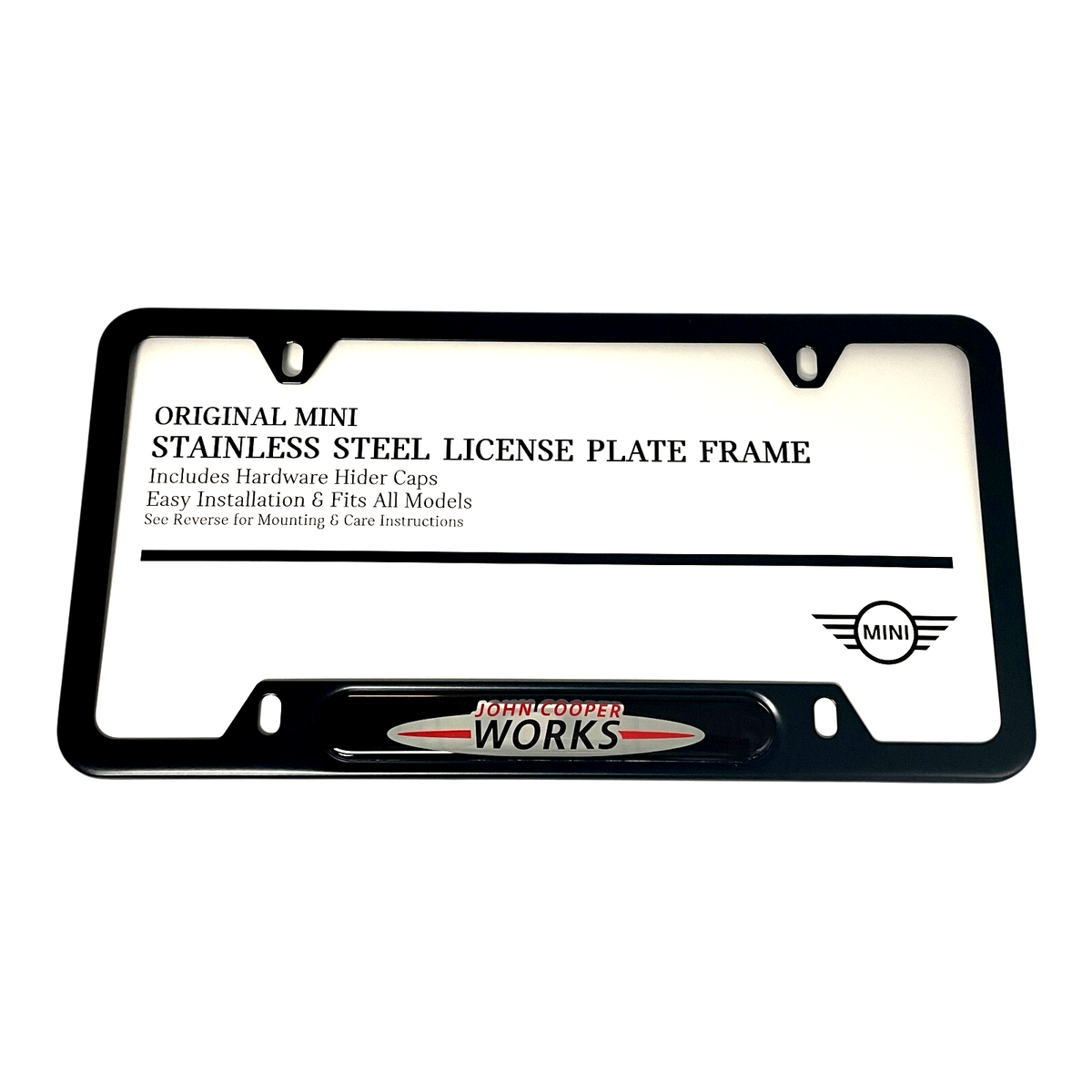 Genuine MINI John Cooper Works Logo License Plate Frame JCW R53