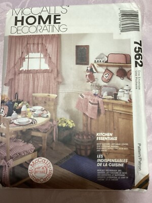 Vintage MCCALL'S Home Decorating Sewing Pattern 7562 KITCHEN ESSENTIALS, Uncut